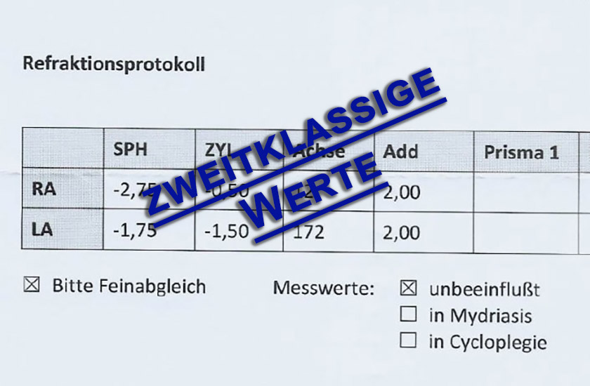 refraktionsprotokoll, augenarzt, sehtest