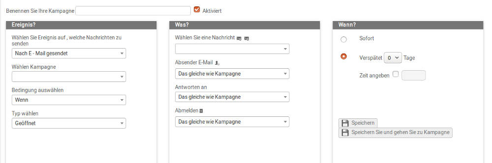 Mailpro automatisierte E-Mails