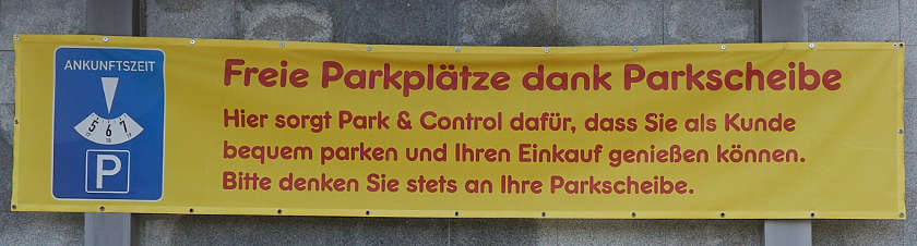 park control transparent parkscheibe